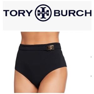 NEW Tory Burch Belted High-Waisted Bikini Bottoms